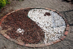 rock yin yang design